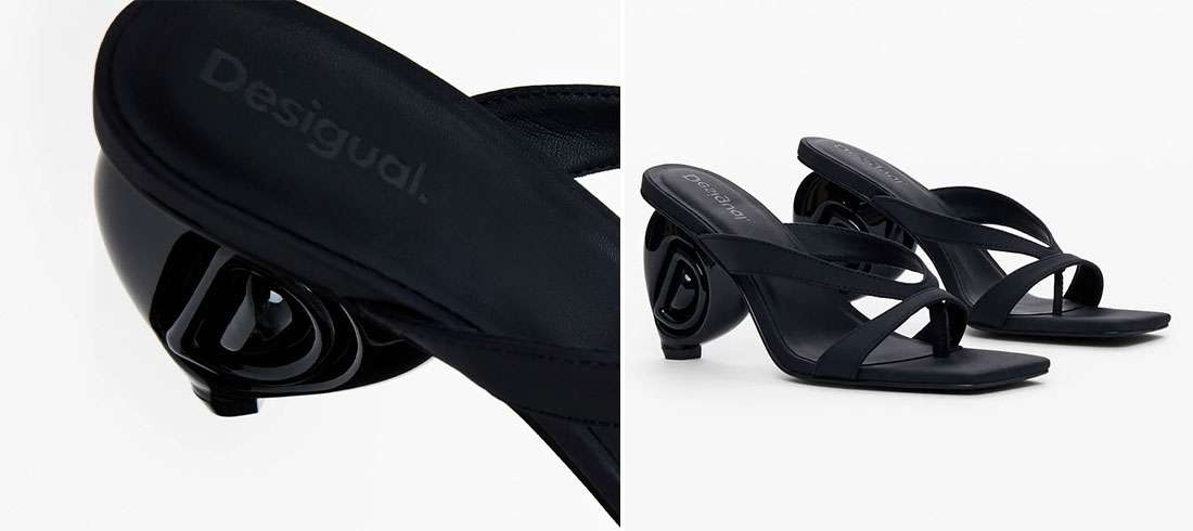 Crne sandale s petom u obliku srca – savršen odabir za Dan zaljubljenih